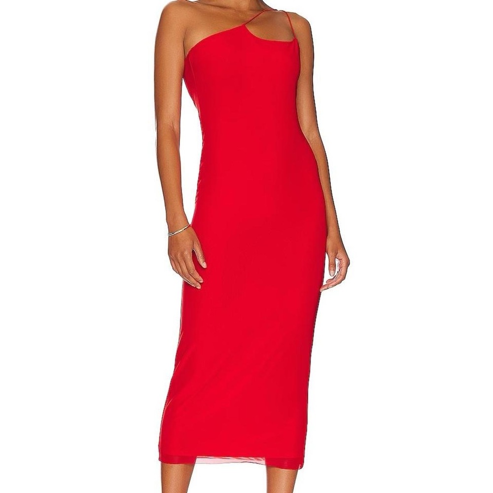 AFRM Red Mesh Dress Large